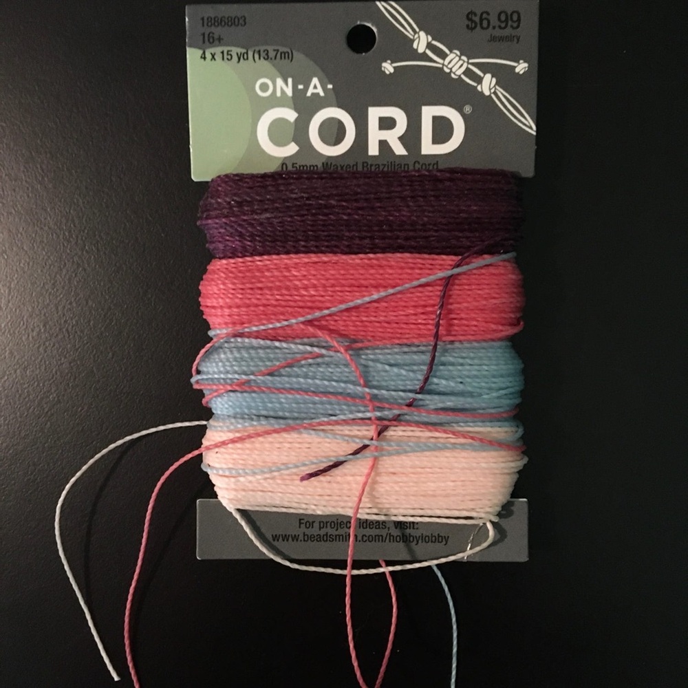 Hobby Lobby waxed cotton cord